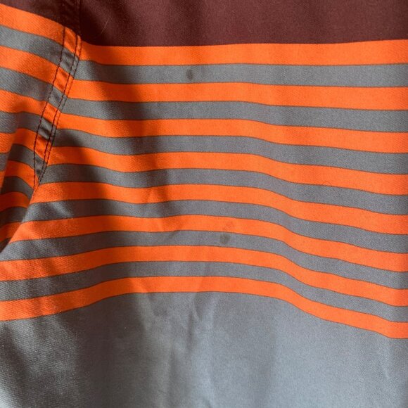 Hurley striped bermuda orange gray board-shorts swimsuit trunks beach men 36 - Picture 5 of 6